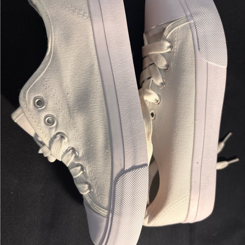 Classic White Canvas Sneakers - Picture 5 of 8
